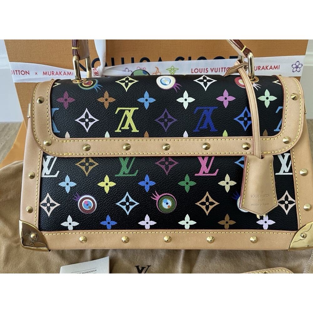 Louis Vuitton Murakami Eye Love You Bow Bag Black Multicolor Monogram RARE NIB - Picture 8 of 15